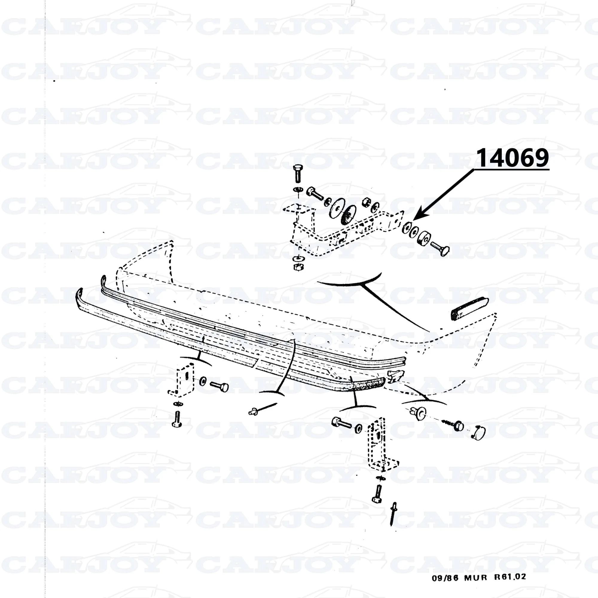 14069 - Matra Murena hátsó lökhárító tartó alátét