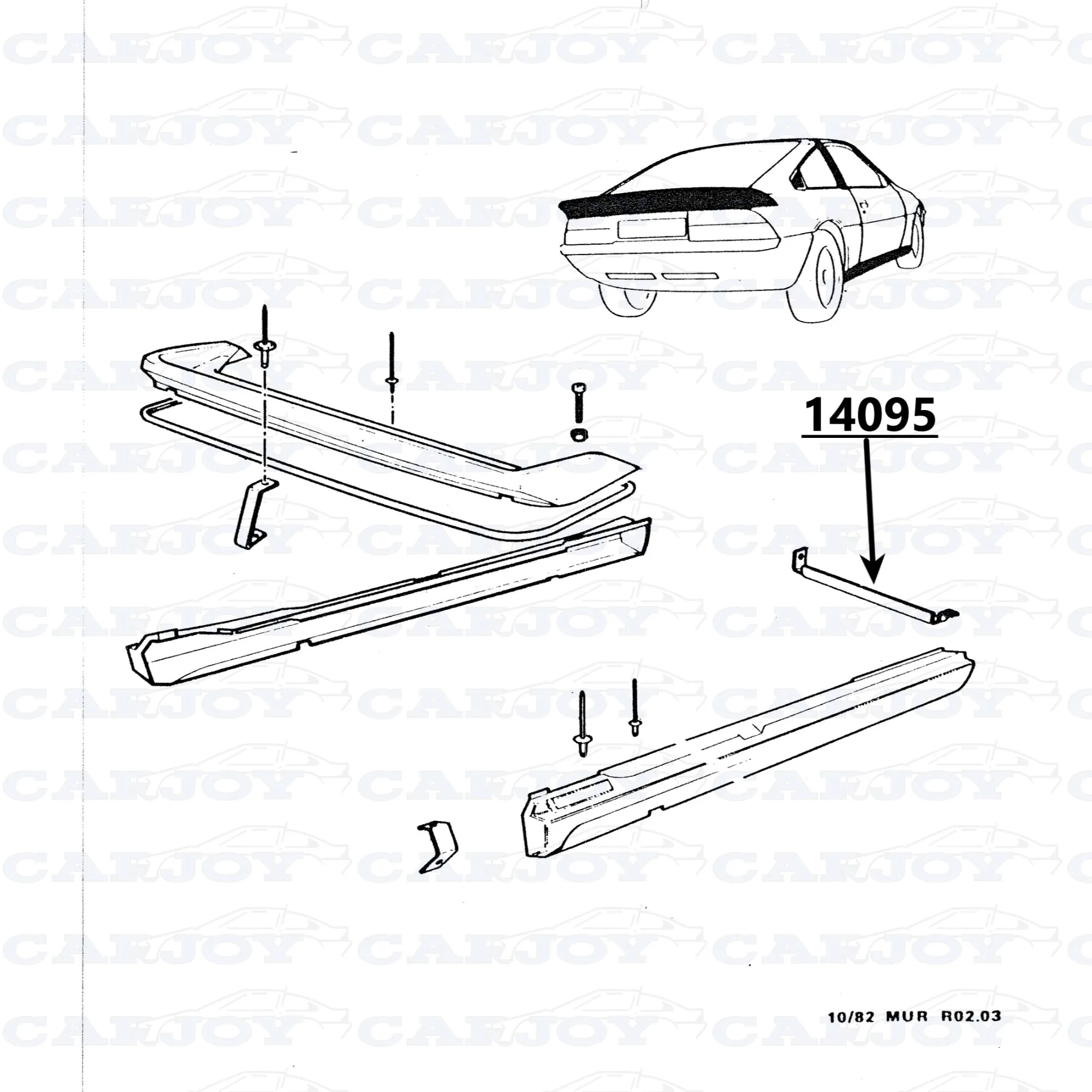 14095 - Matra Murena S Right Side Skirt Bracket