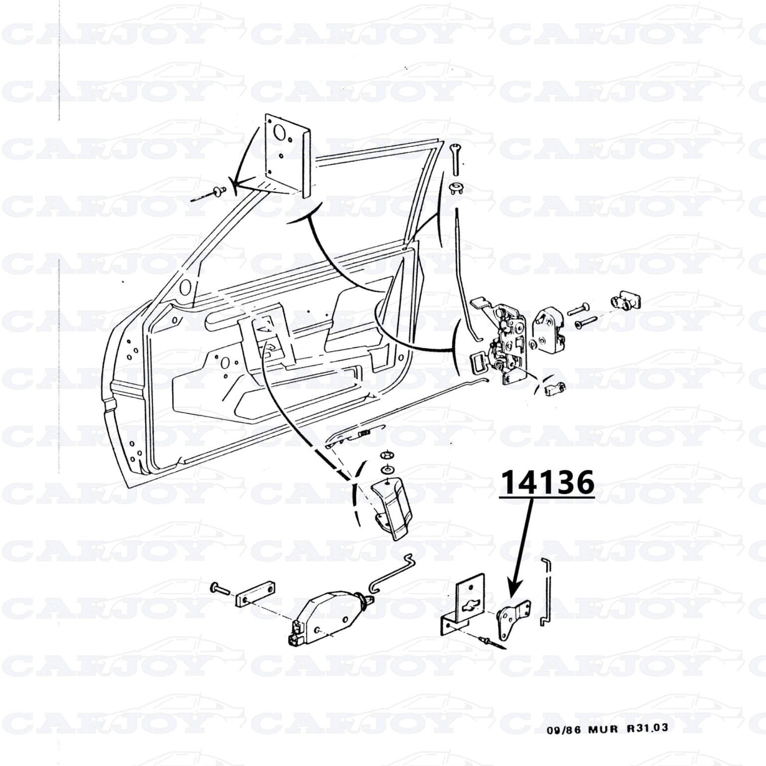 14136 - Matra Murena Linkage Lever Right - Carjoy - Matra Specialist