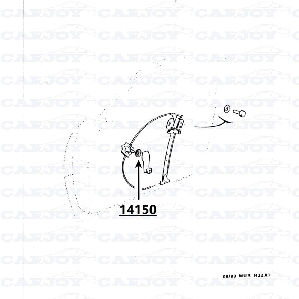 14150 - Matra Murena Spacer Ring Window Crank Brown