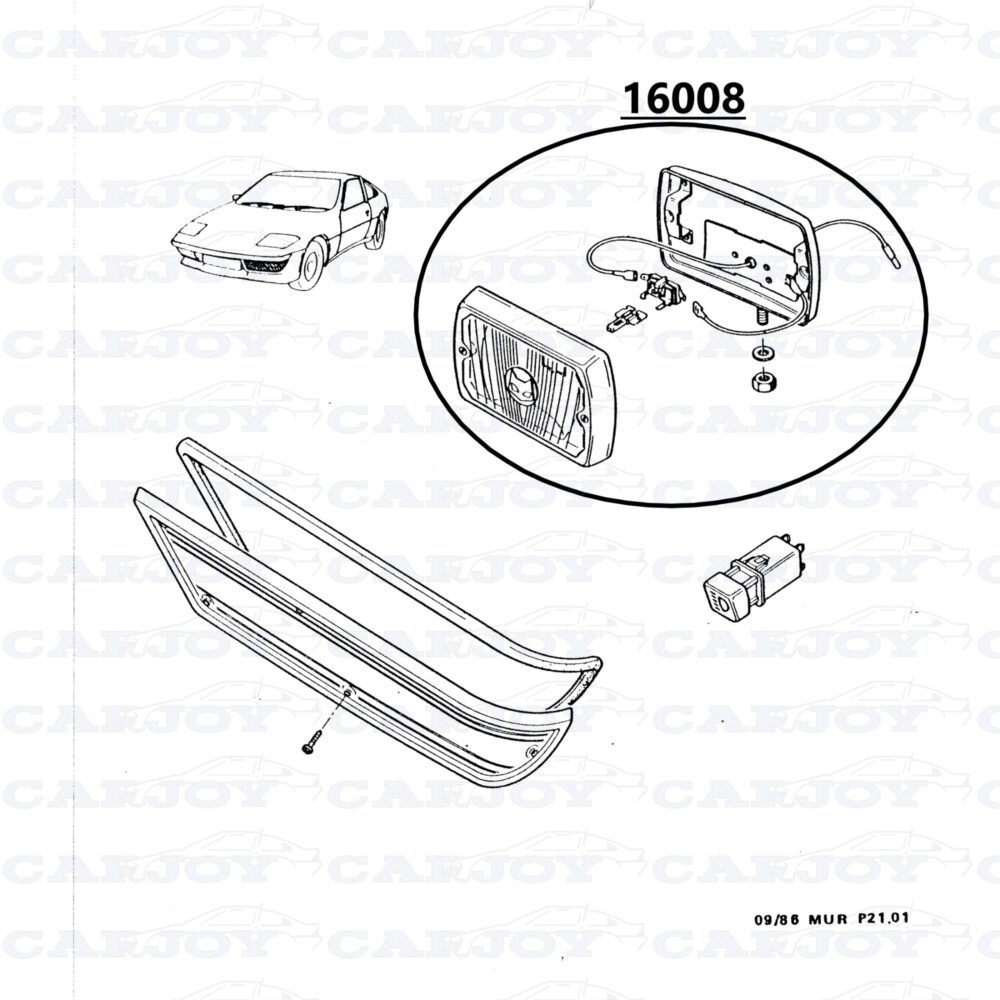 Matra Murena Fog Light Headlight