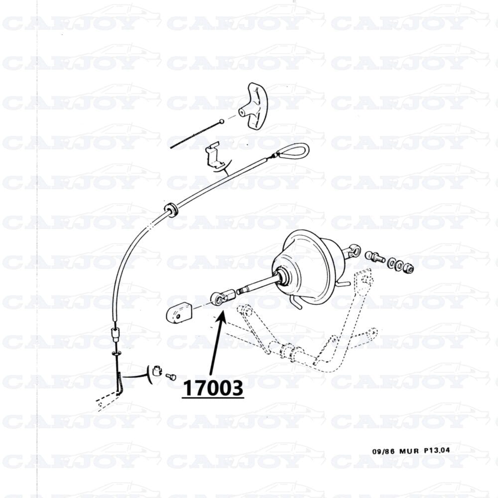 17003 - Matra Murena Headlight Vacuum Unit Ball Socket