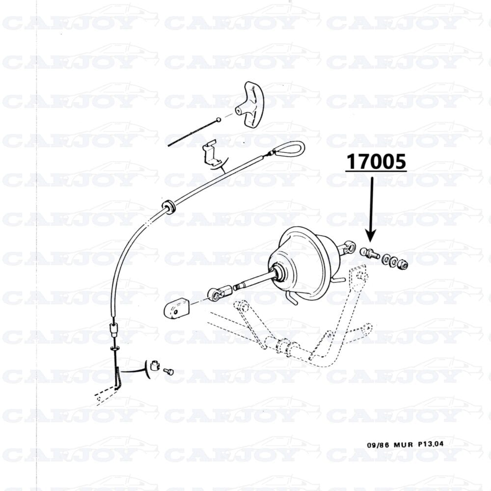 17005 - Matra Murena Headlight Vacuum Unit Ball Stud