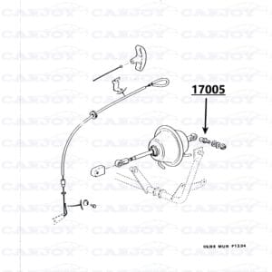 17005 - Matra Murena Headlight Vacuum Unit Ball Stud