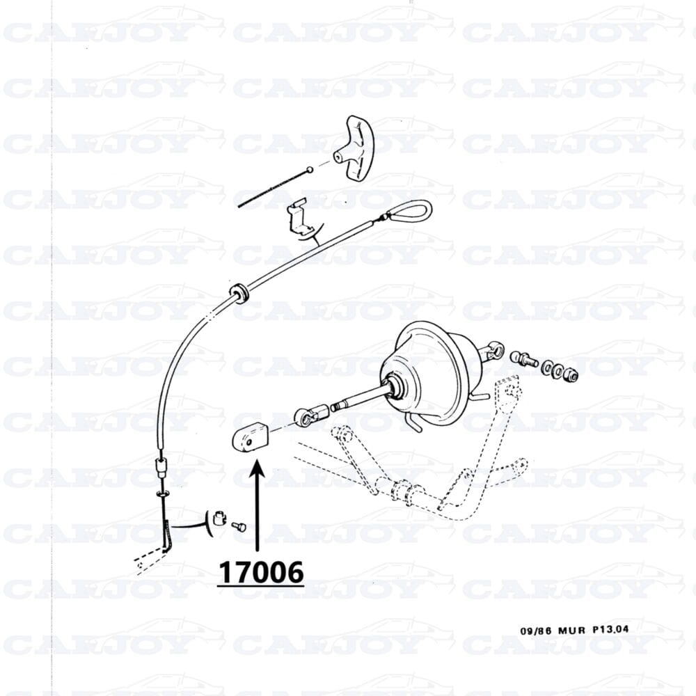 17006 - Matra Murena Headlight Mechanism Rubber Cover