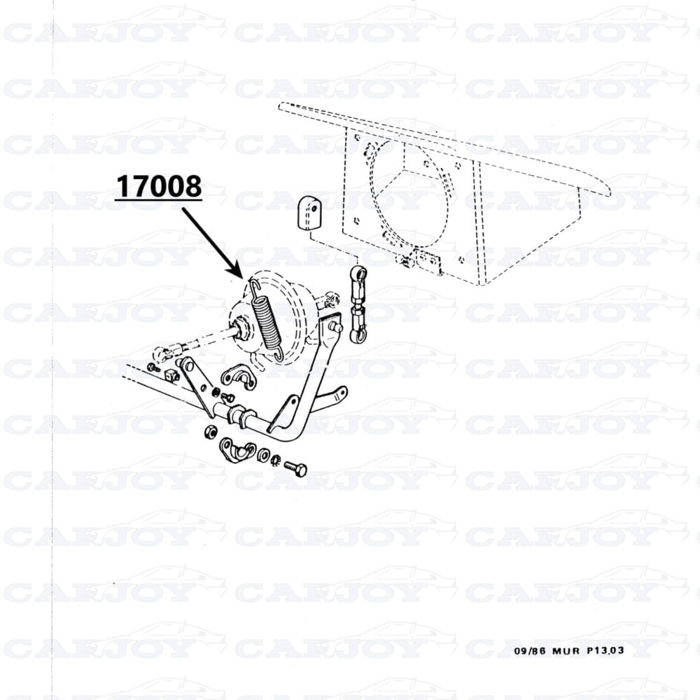 17008 - Matra Murena Headlight Mechanism Spring