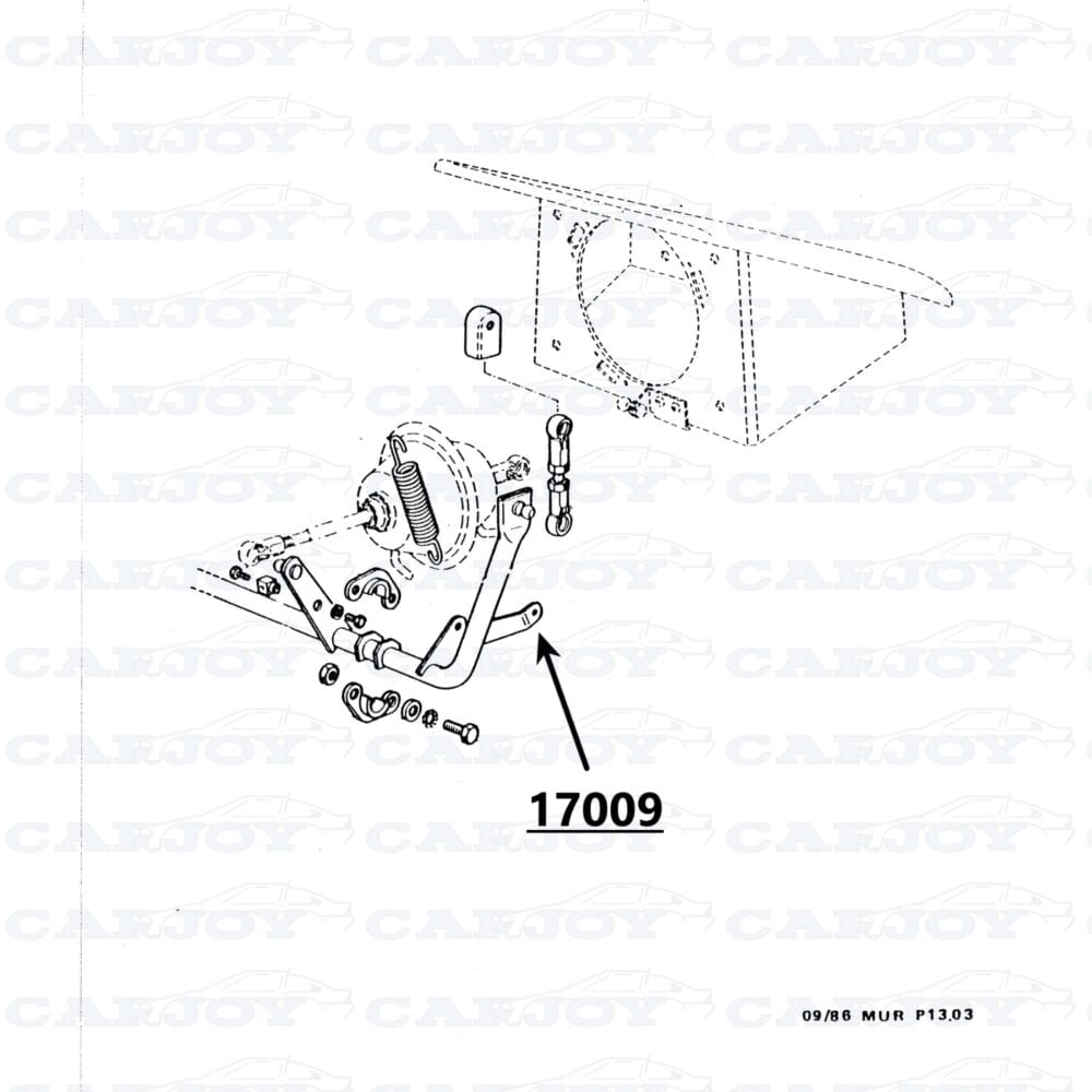 17009 - Matra Murena Headlight Mechanism Connecting Rod - Restored