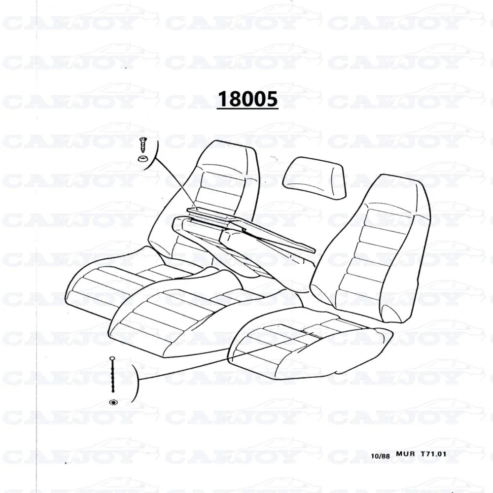18005 - Murena 2.2 Original Black/Gray Interior Set - PRICE ON REQUEST