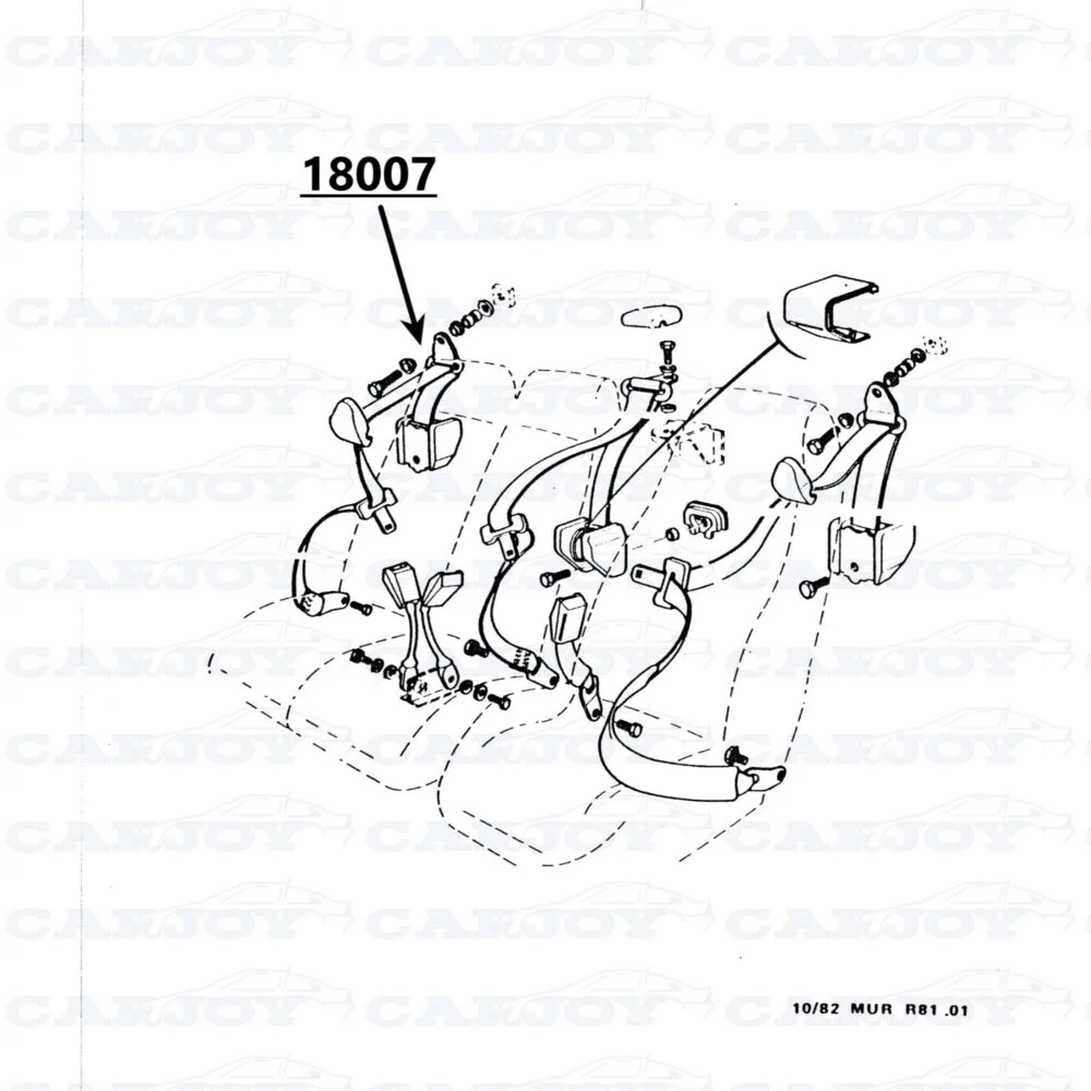 18007 - Restored Original Murena Right Seatbelt