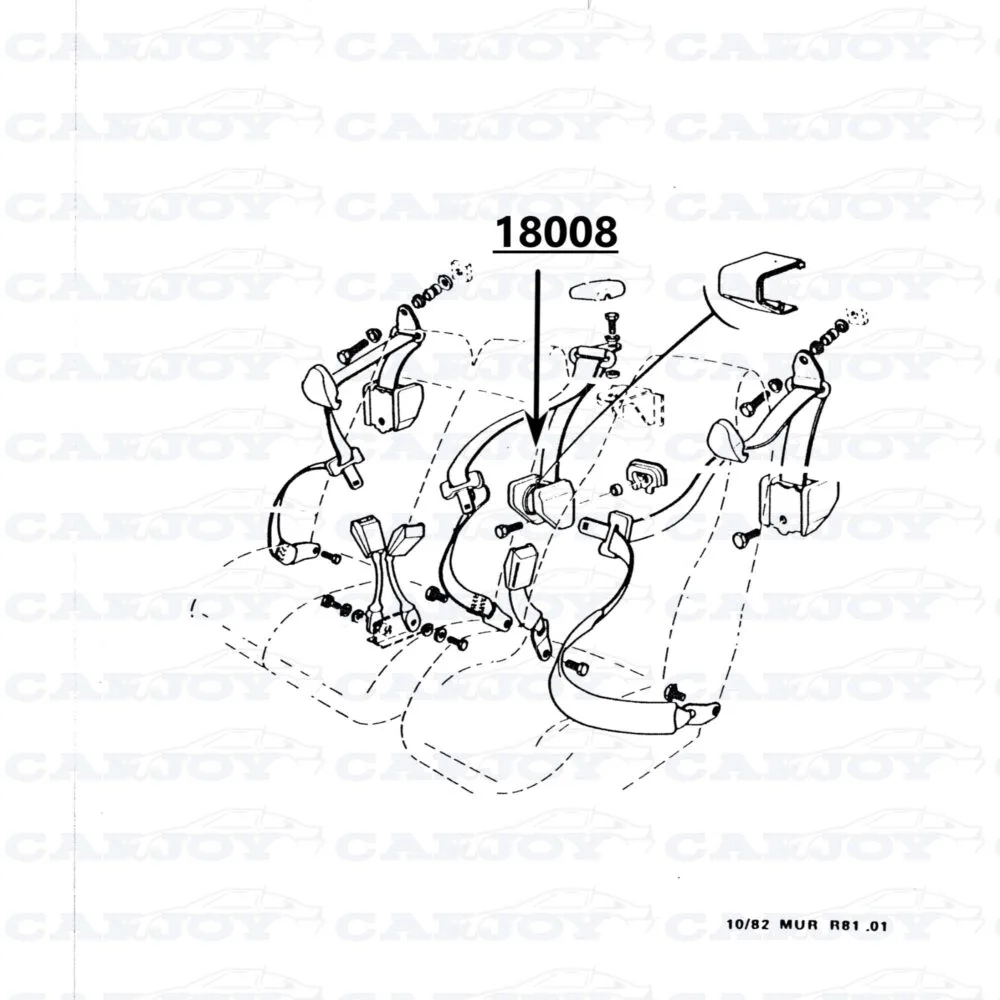 18008 - Matra Murena Center Seatbelt