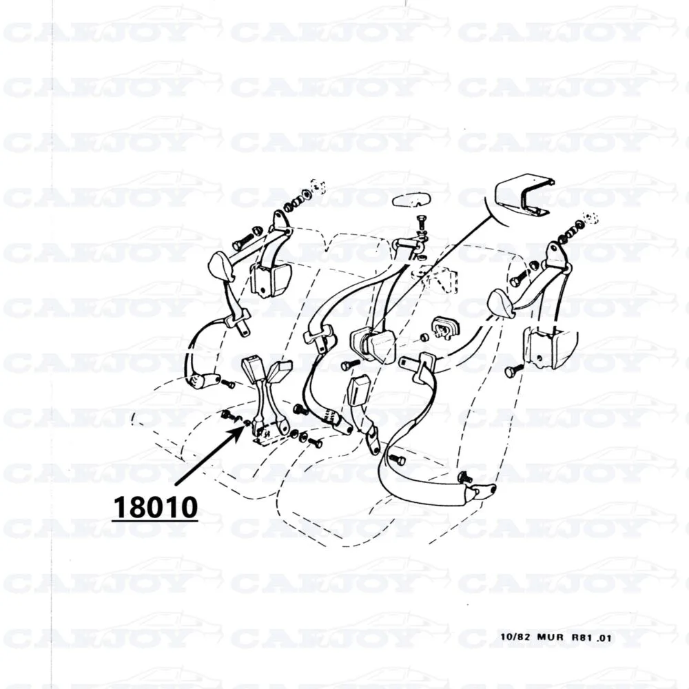 18010 - Matra Murena Seatbelt Buckle Outer Passenger Side