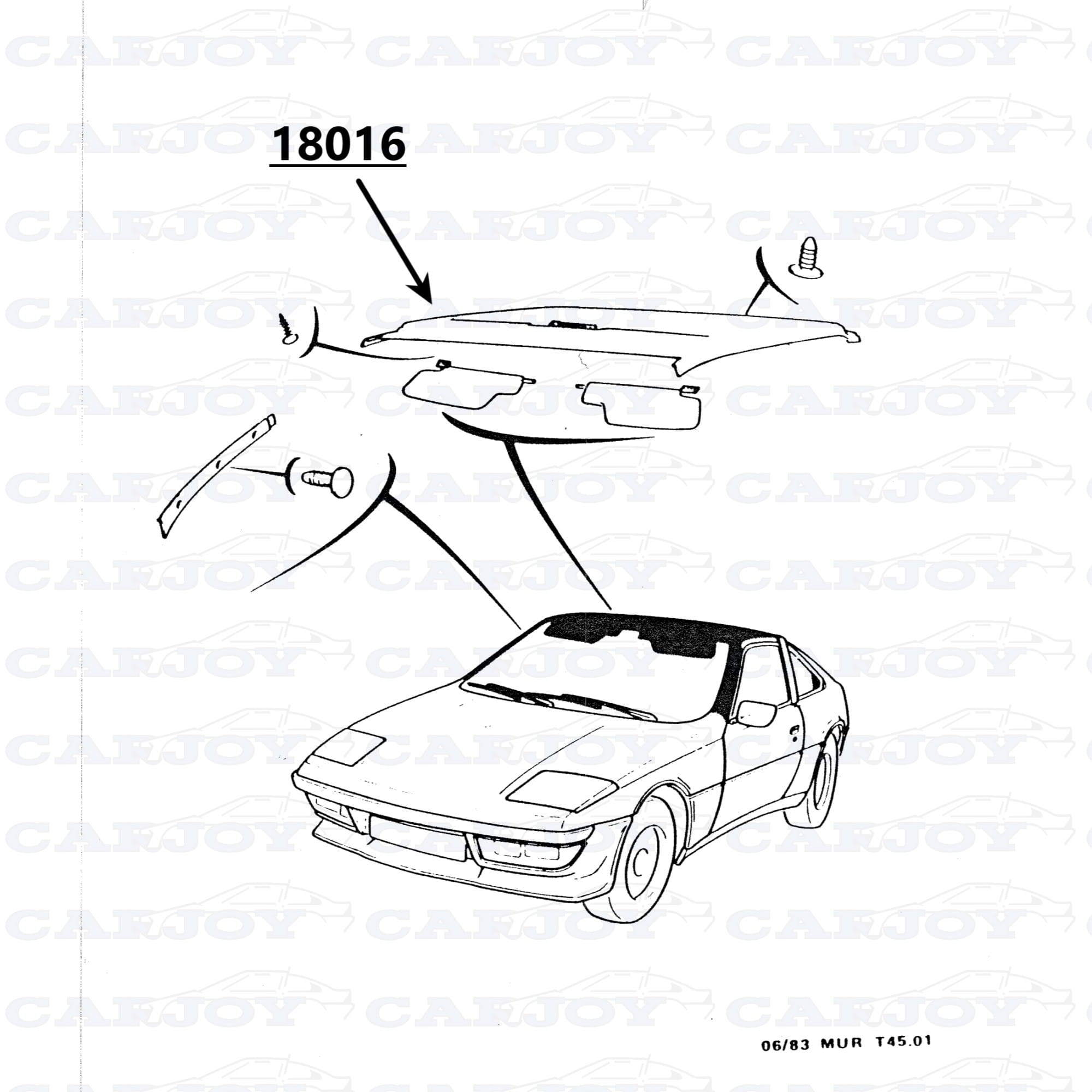 18016 - Matra Murena 2.2 Beige Headliner 1 18016 - Matra Murena 2.2 Beige Headliner