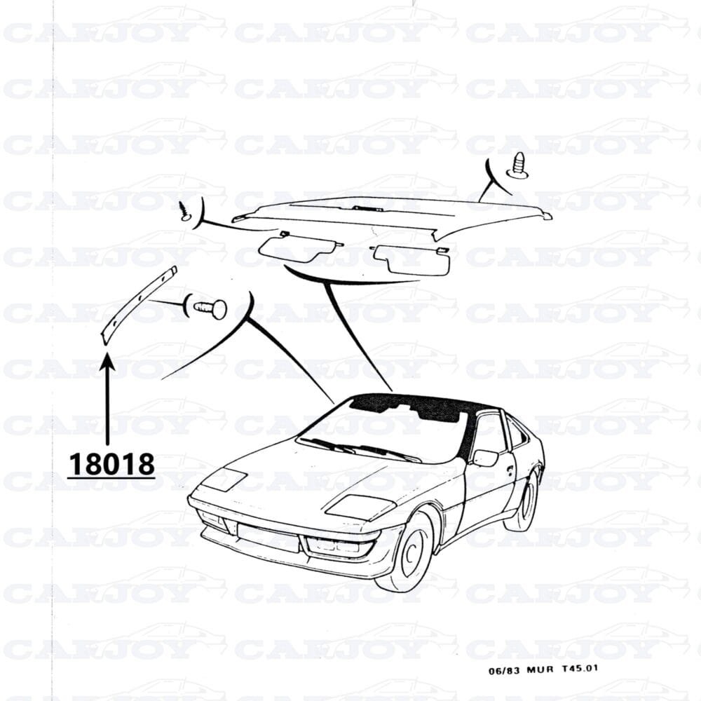 18018 - Matra Murena Right A-Pillar Cushion