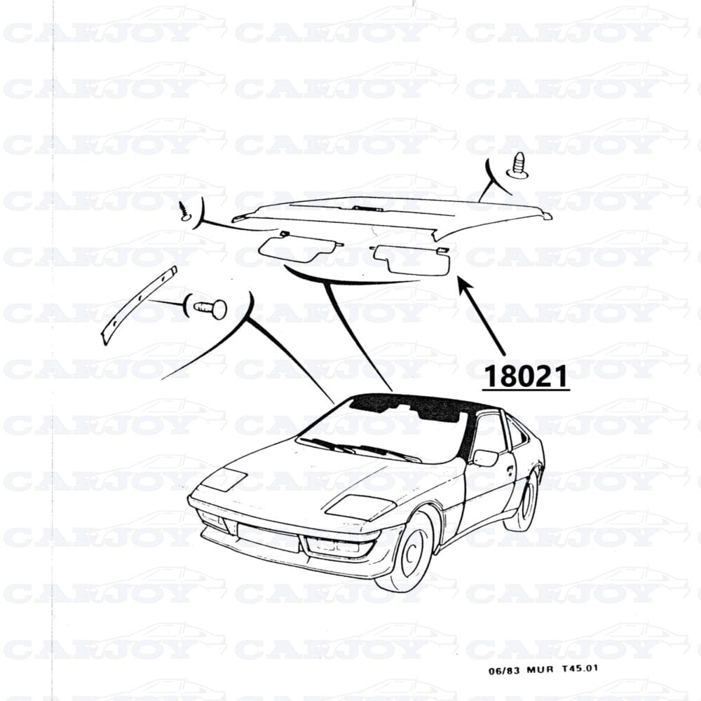 18021 - Matra Murena Left Brown Sunvisor