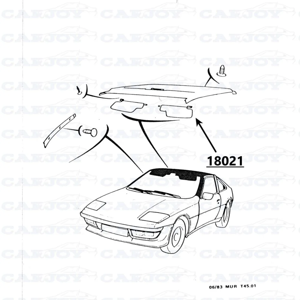 18021 - Matra Murena Left Brown Sunvisor