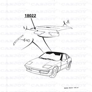 18022 - Matra Murena Right Brown Sunvisor