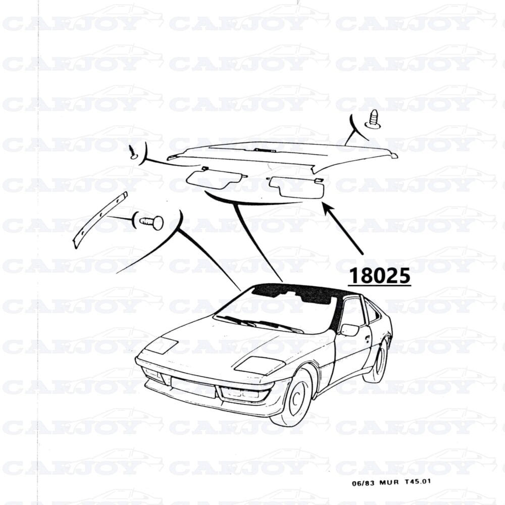 18025 - Matra Murena Left Black Sunvisor