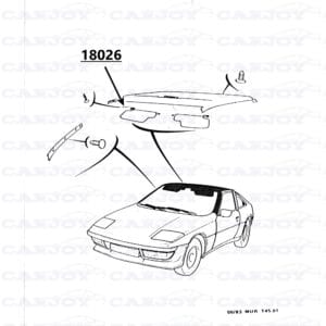 18026 - Matra Murena Right Black Sunvisor