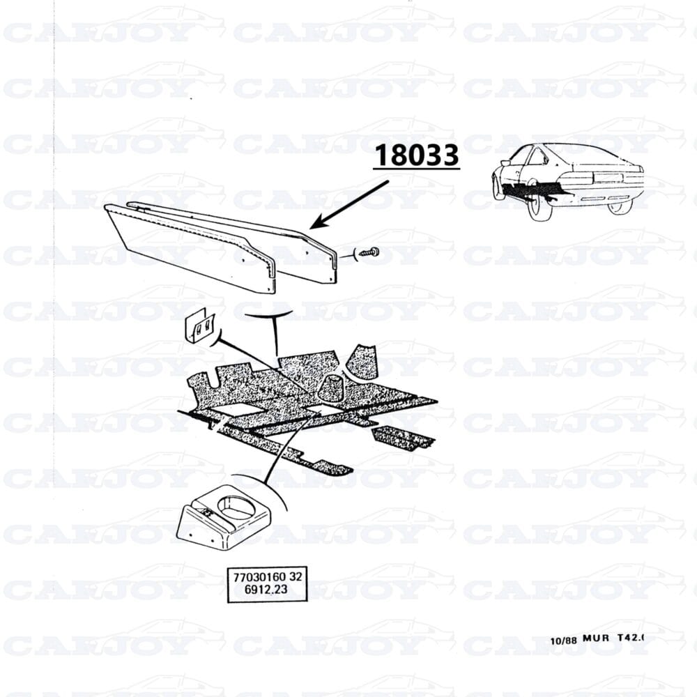 18033 - Matra Murena Brown Center Console