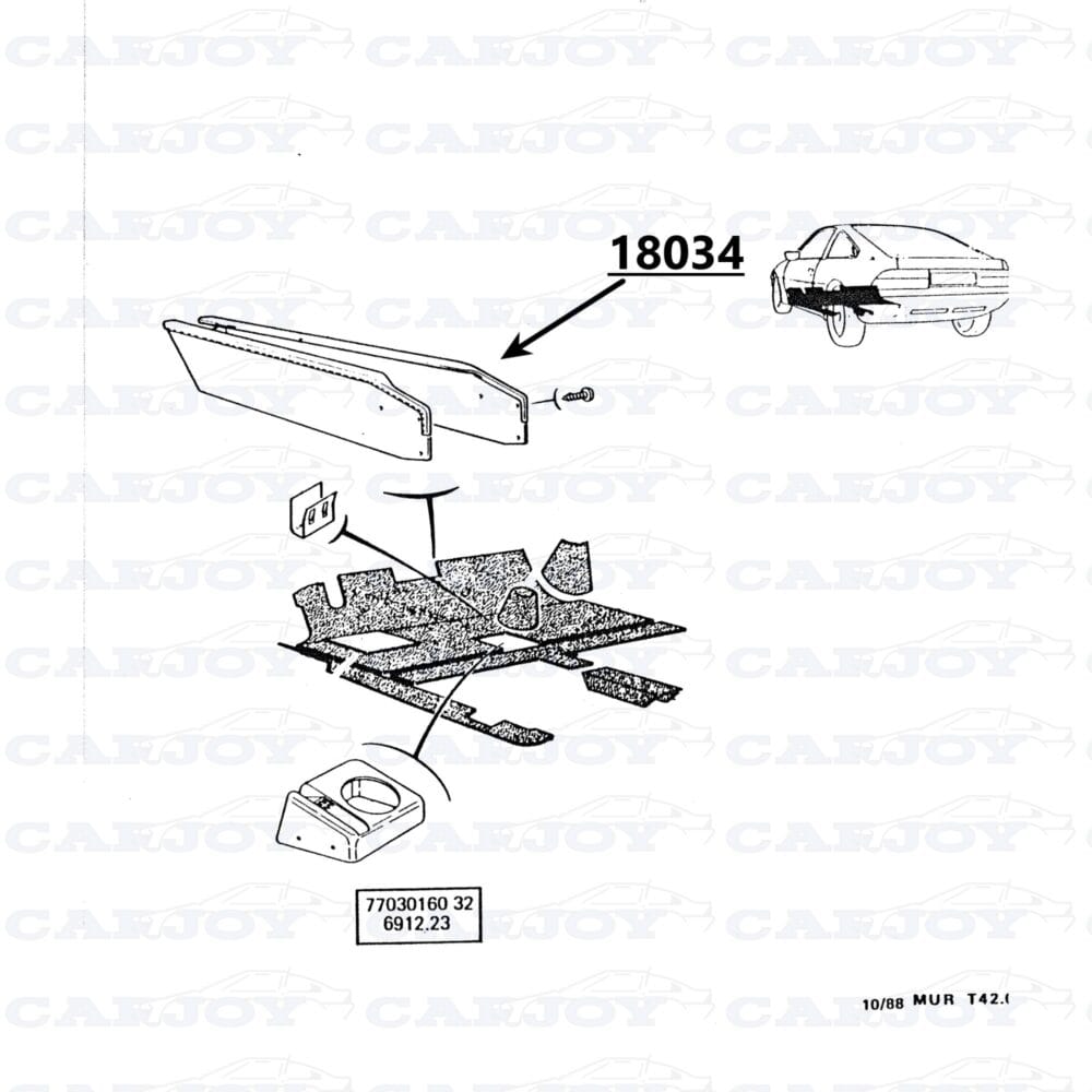 18034 - Matra Murena Black Center Console