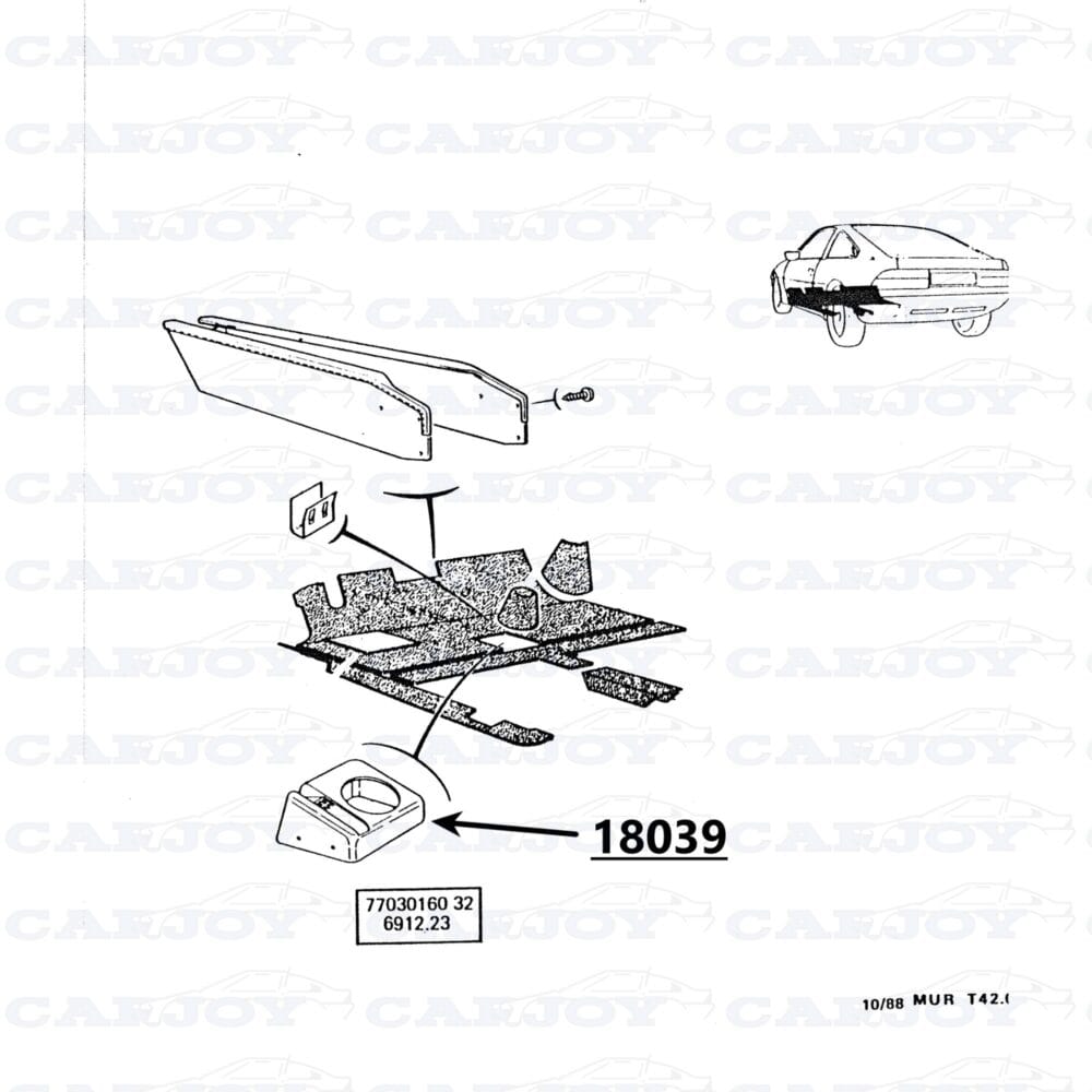 18039 - Center Console Murena 1.6 - 2.2 - Brown