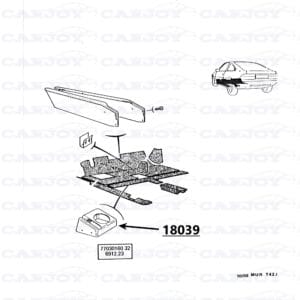 18039 - Center Console Murena 1.6 - 2.2 - Brown
