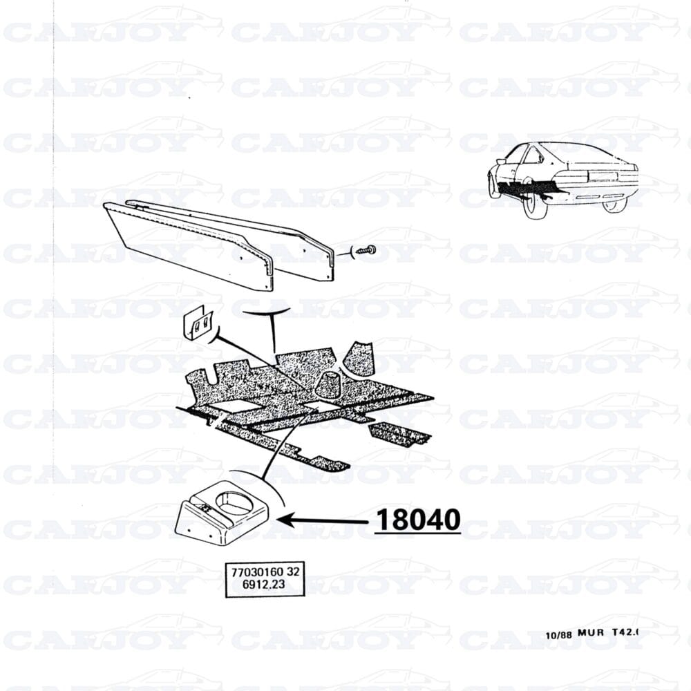 18040 - Center Console Murena 1.6 - 2.2 - Black