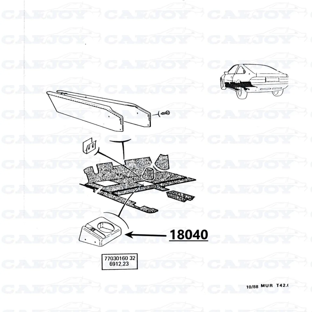 18040 - Center Console Murena 1.6 - 2.2 - Black