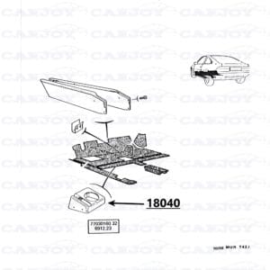 18040 - Center Console Murena 1.6 - 2.2 - Black