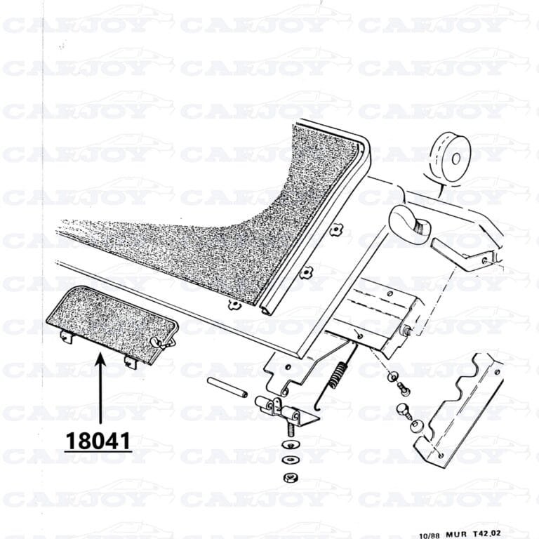 18041 - Matra Murena Fußstütze aus braunem Velours - Restauriert ...