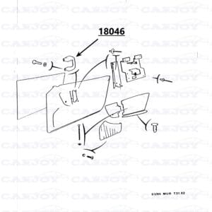 18046 - Matra Murena Black Inner Door Handle Right - Restored