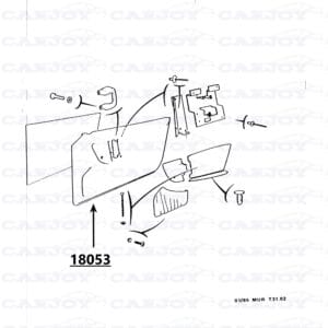 18053 - Door Trim Set Matra Murena 1.6 - 2.2 - 2.2S - Cream With Black Stitching