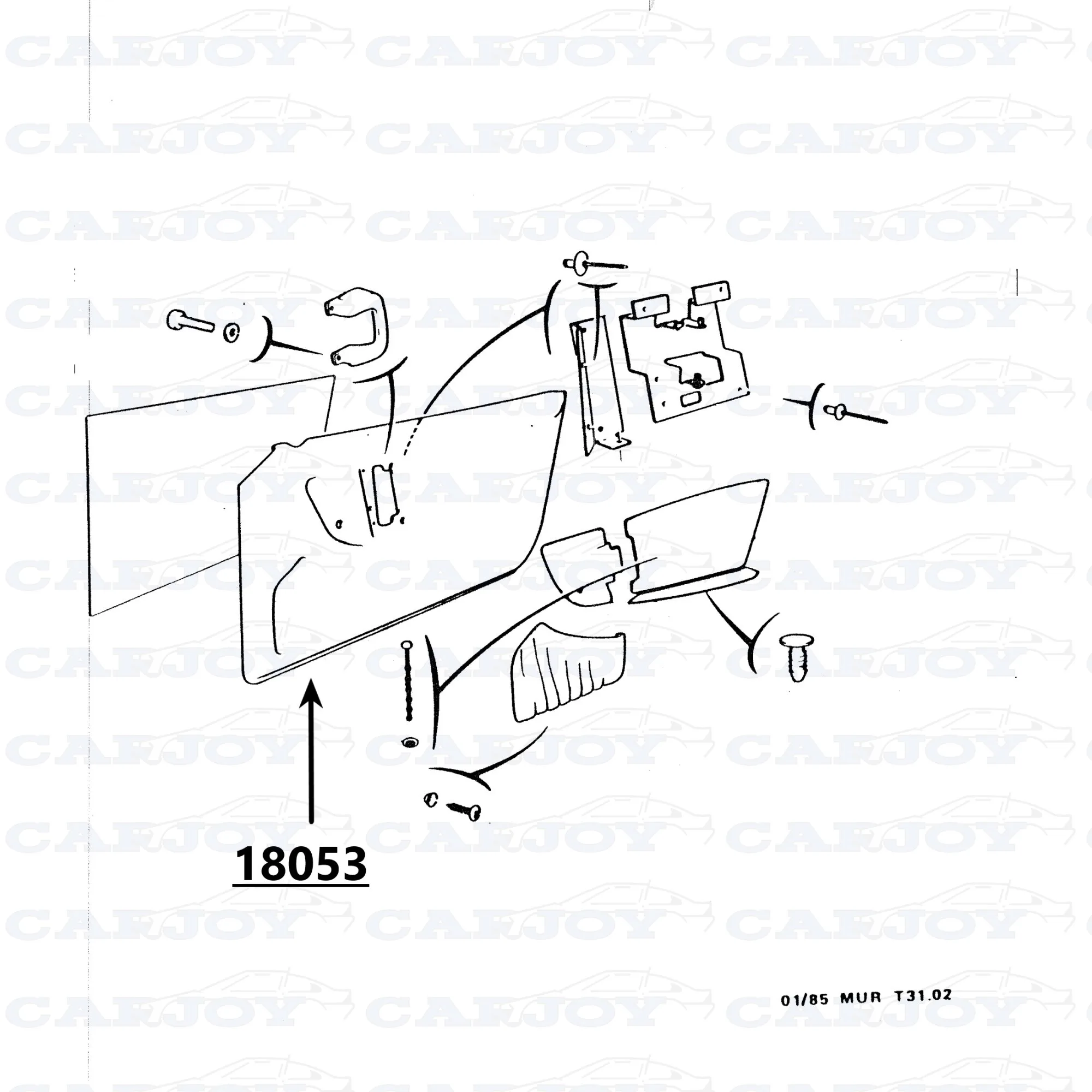 18053 - Sada dveřních lišt Matra Murena 1.6 - 2.2 - 2.2S - krémová s černým prošíváním 1 18053 - Sada dveřních lišt Matra Murena 1.6 - 2.2 - 2.2S - krémová s černým prošíváním