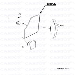 18056 - Door Rubber Matra Murena 1.6- 2.2 - Black