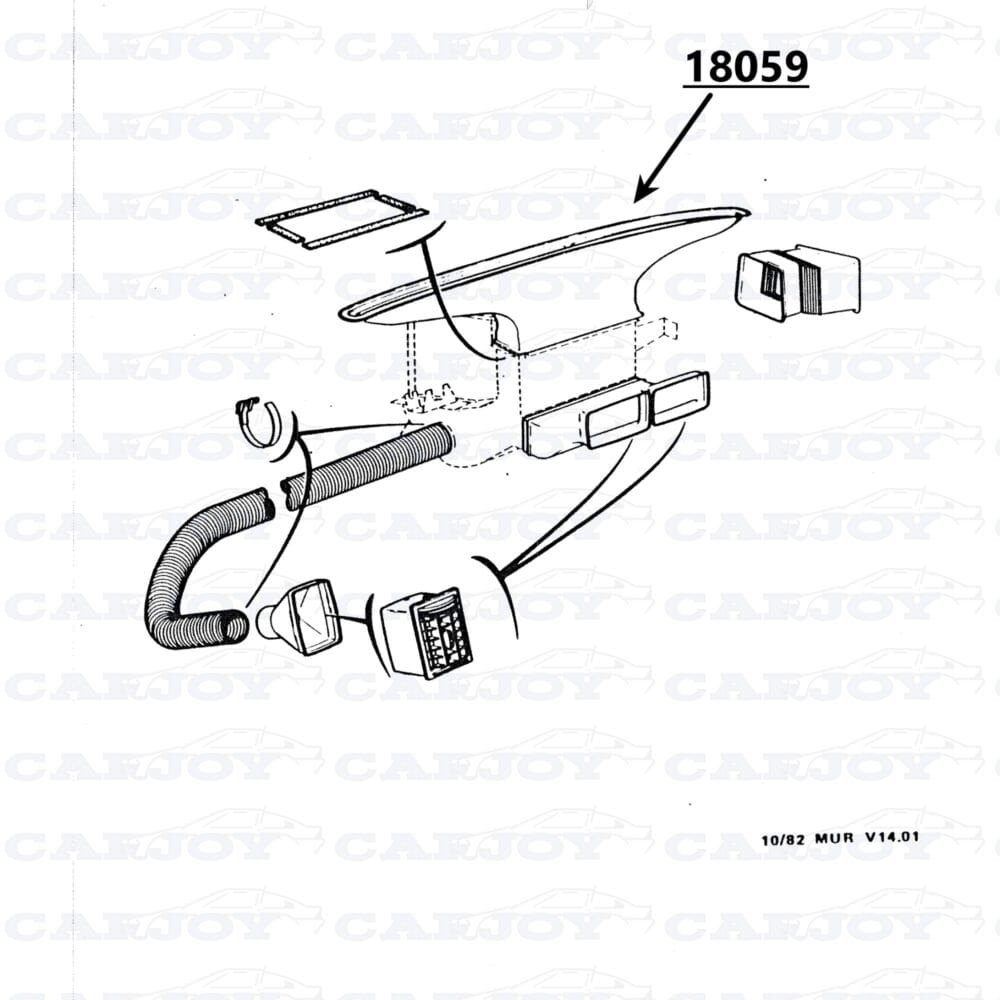 18059 - Matra Murena Center Air Distributor - Restored