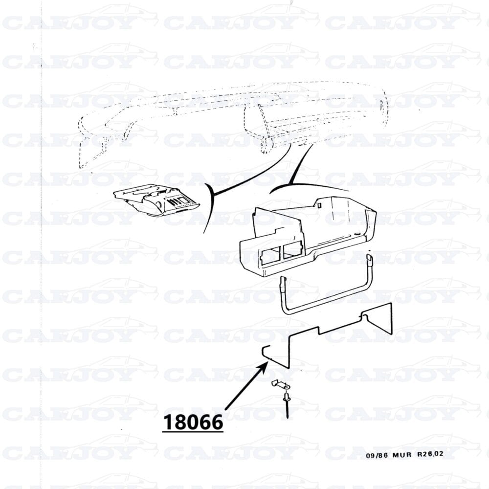 18066 - Matra Murena Bracket (From Model '83) - Restored
