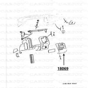18069 - Matra Murena Heater Control Trim Brown - Restored