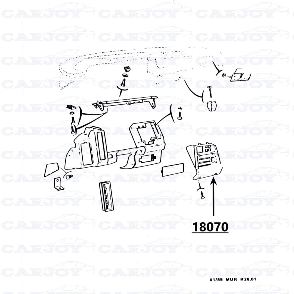 18070 - Matra Murena Heater Control Trim Black - Restored