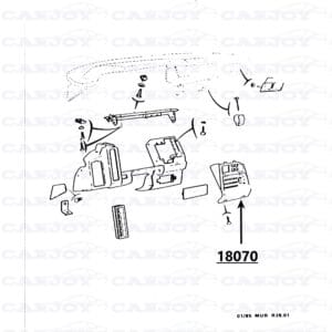18070 - Matra Murena Heater Control Trim Black - Restored