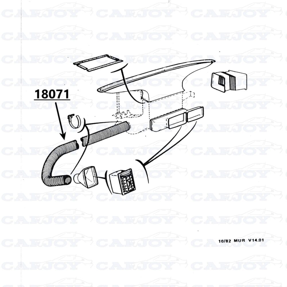 18071 - Matra Murena Ventilation Hose