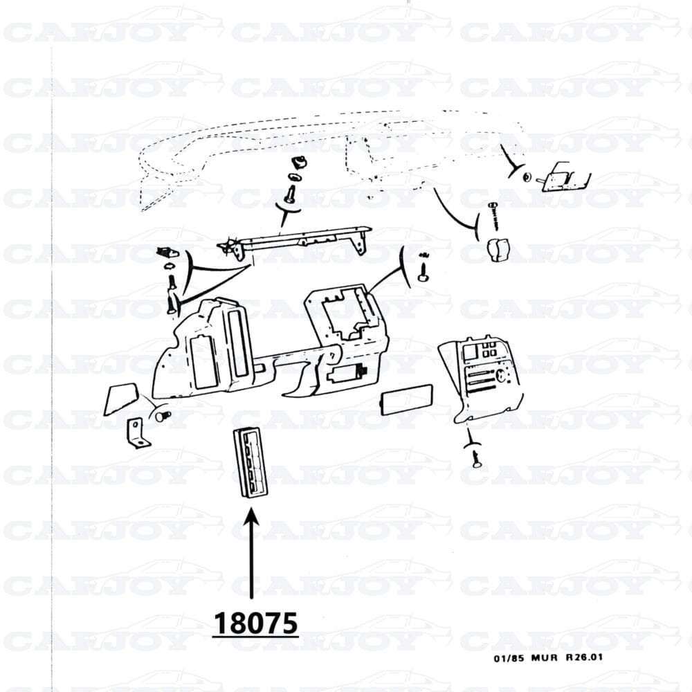 18075 - Matra Murena Left Heating Air Distributor Trim - Restored
