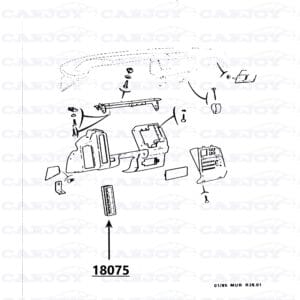 18075 - Matra Murena Left Heating Air Distributor Trim - Restored