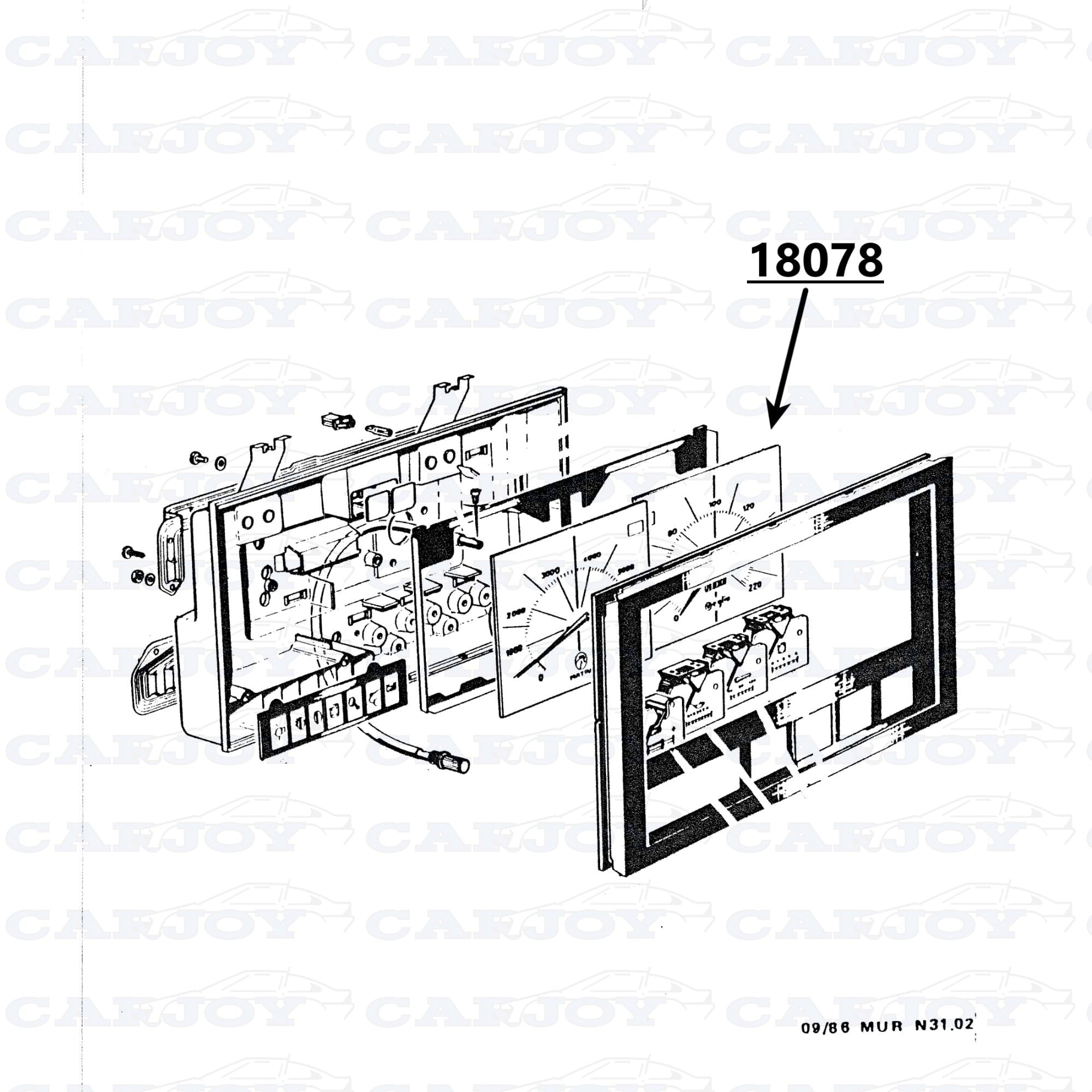 18078 - Matra Murena Tachometer - Restored 1 18078 - Matra Murena Tachometer - Restored