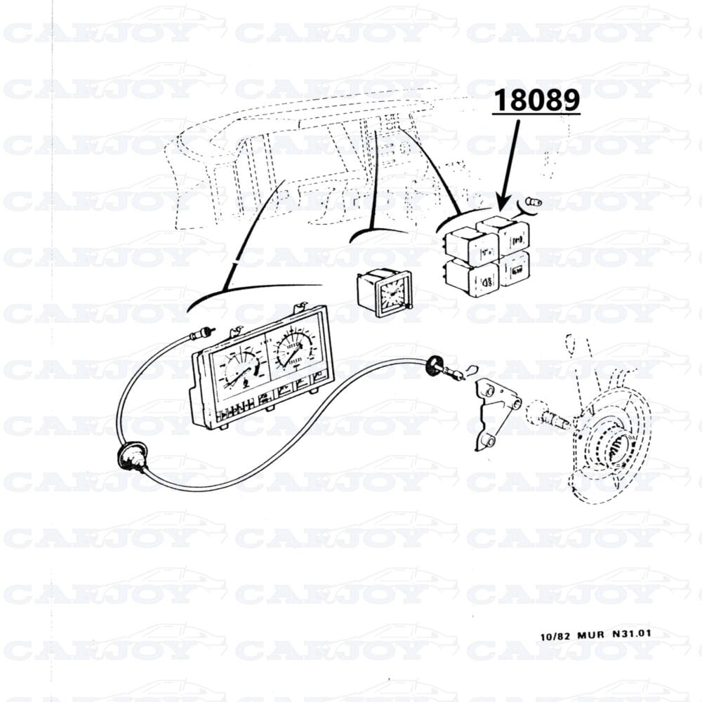 18089 - Matra Murena Brake Warning Light - Restored