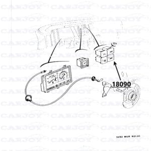 18090 - Matra Murena Heated Rear Window Warning Light - Restored