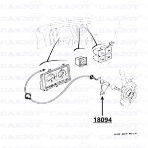 18094 - Matra Murena Speedometer Cable Holder - Restored