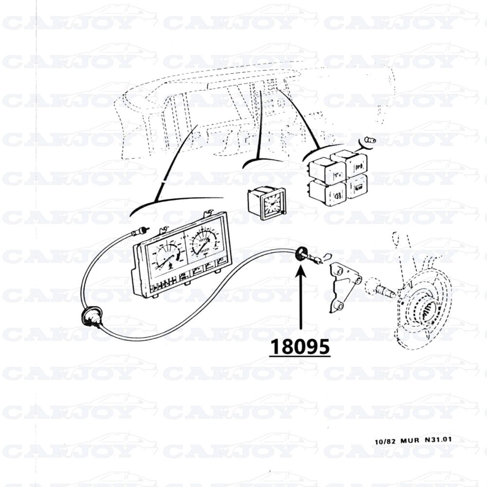 18095 - Matra Murena / Bagheera Rubber Grommet For Speedometer Cable