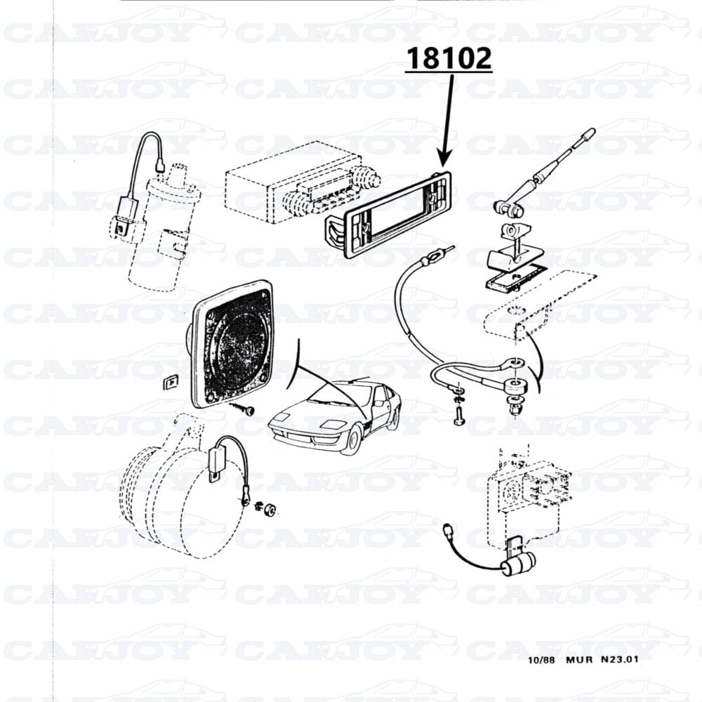 18102 - Matra Murena Radio Mounting Frame