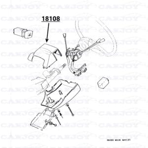 18108 - Matra Murena Upper Steering Column Trim Brown - Restored