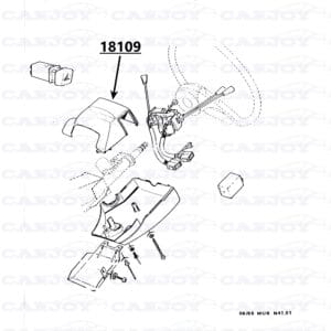 18109 - Matra Murena / Bagheera Upper Steering Column Trim Black - Restored